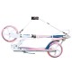 Aliuminis paspirtukas RAVEN ANABEL Navy/Pink su dideliais 20 cm. ratais Handbrake